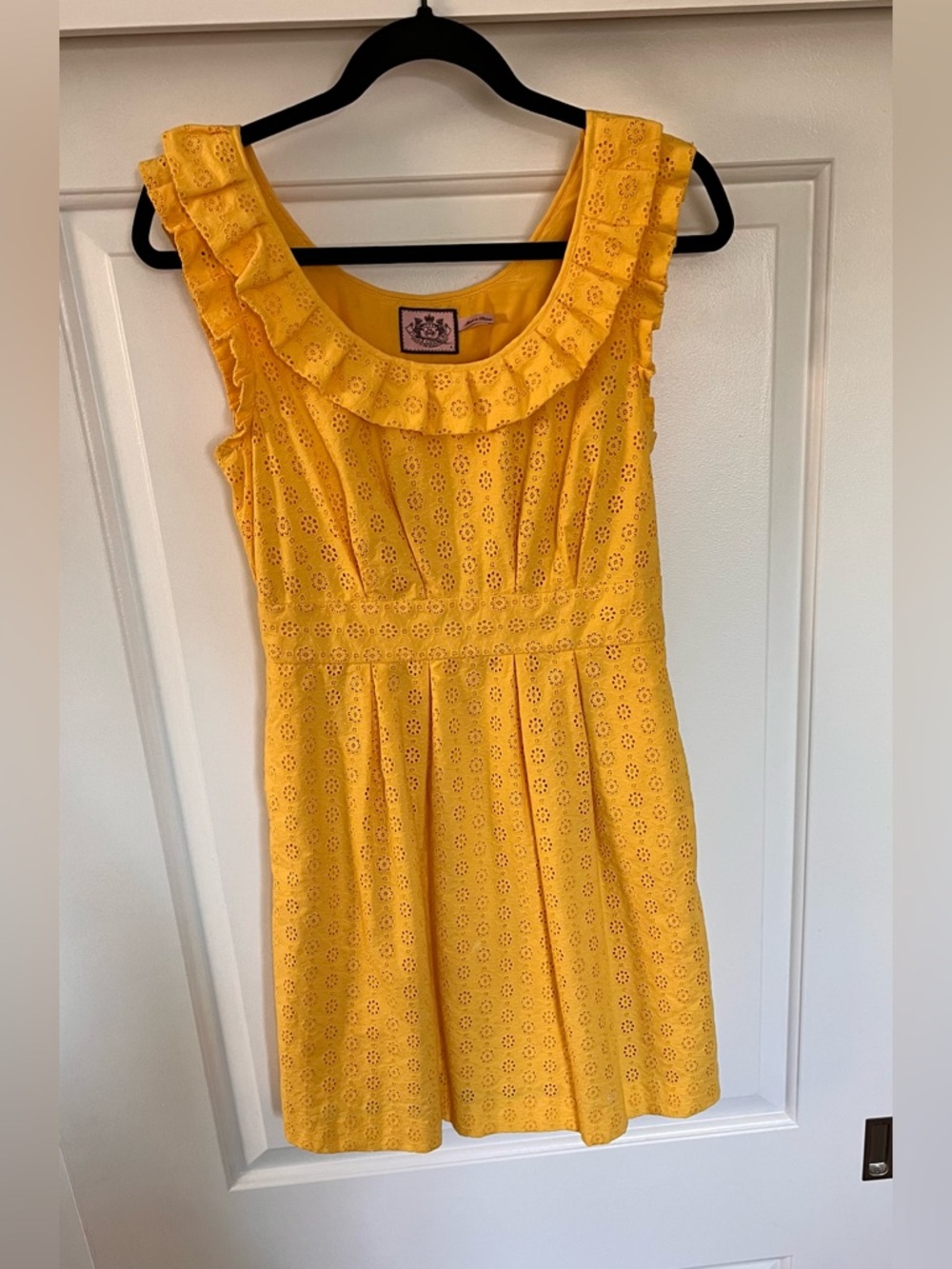 Juicy Couture yellow eyelet dress women’s size 4